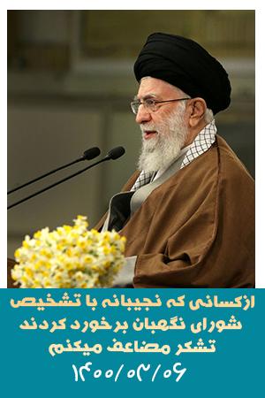 از کسانی که نجیبانه با تشخیص شورای نگهبان برخورد کردند تشکر مضاعف میکنم
